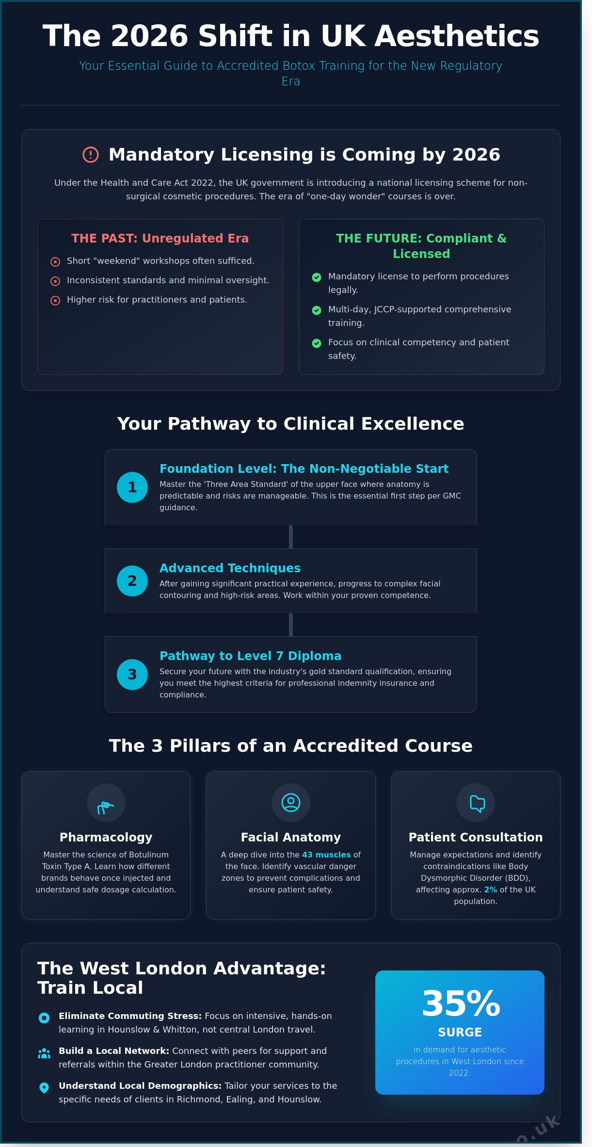 Accredited Botox Courses in Hounslow & West London: Your 2026 Practitioner Guide - Infographic