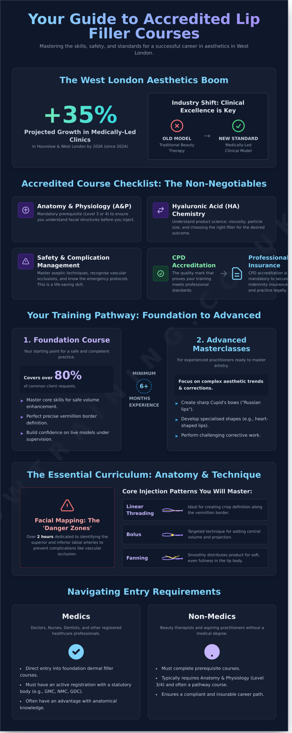 Accredited Lip Filler Courses in Hounslow & London: Your Path to Aesthetic Mastery - Infographic